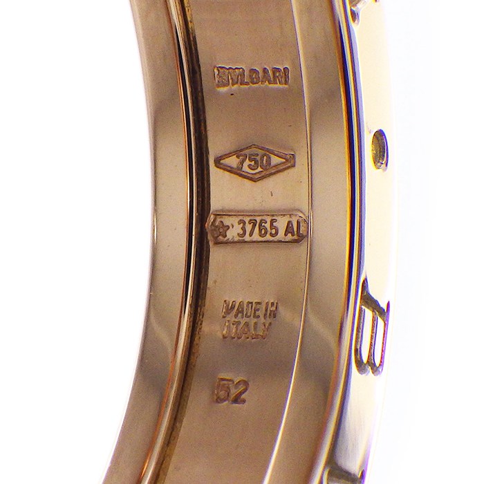 ブルガリ BVLGARI リング ビーゼロワン XS 1バンド 335993 ロゴ K18PG 12号 / #52 【中古】