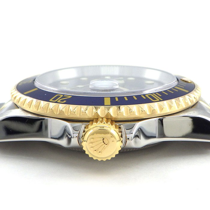 ロレックス Rolex 腕時計 サブマリーナー デイト 16613 A番 1998年-1999年製 カレンダー 回転ベゼル 夜光インデックス 夜光針 サンレイ ブルー文字盤 K18YG SS 自動巻き 【中古】