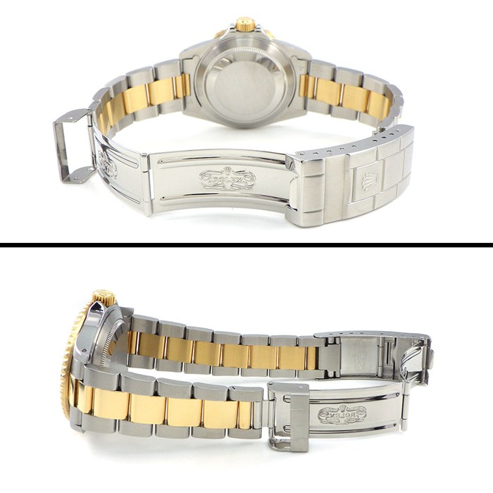 ロレックス Rolex 腕時計 サブマリーナー デイト 16613 A番 1998年-1999年製 カレンダー 回転ベゼル 夜光インデックス 夜光針 サンレイ ブルー文字盤 K18YG SS 自動巻き 【中古】