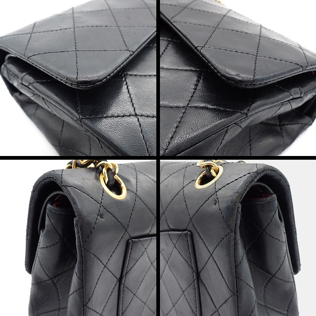シャネル CHANEL ショルダーバッグ マトラッセ23 クラシック スモール A01113 ヴィンテージ ブラック ボルドー ラムスキン 【中古】 CHANEL - シャネル CHANEL ショルダーバッグ マトラッセ23 クラシック