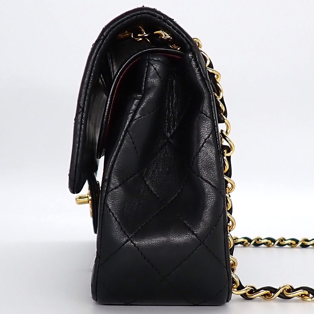 シャネル CHANEL ショルダーバッグ マトラッセ23 クラシック スモール A01113 2018年製 ブラック/ボルドー ラムスキン 【中古】 CHANEL - シャネル CHANEL ショルダーバッグ マトラッセ23 クラシック