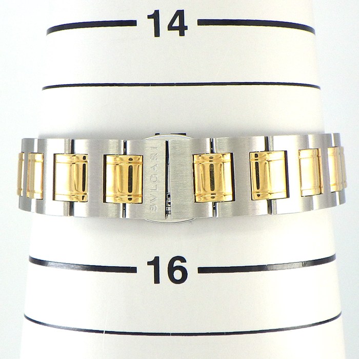 ブルガリ BVLGARI 腕時計 ブルガリブルガリ BB23SG/BB23WSGD/N デイト クルドパリ ギョーシェ シルバー文字盤 K18YG SS クオーツアナログ 【箱・保付き】 【中古】