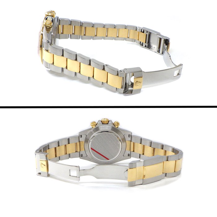 ロレックス Rolex 腕時計 コスモグラフ デイトナ M116523 P番（2000年製造） クロノグラフ タキメーター スモールセコンド シャンパンゴールド文字盤 K18YG SS 自動巻き 【中古】