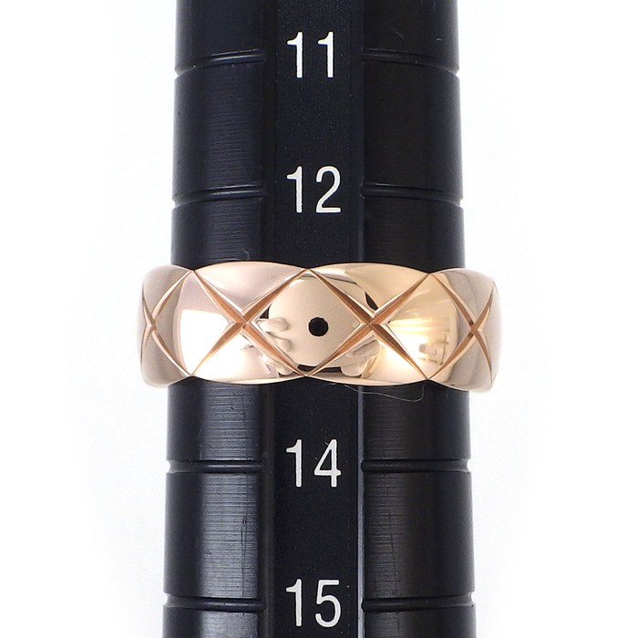 シャネル CHANEL リング ココクラッシュ ミディアム J10817 マトラッセ キルティング K18BG 13号 / #53 【中古】