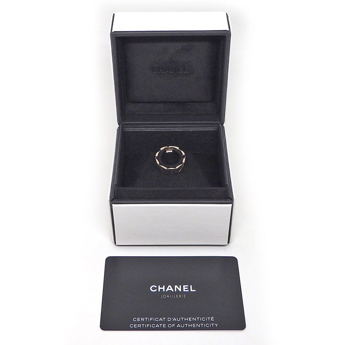 シャネル CHANEL リング ココクラッシュ ミディアム J10817 マトラッセ キルティング K18BG 13号 / #53 【中古】