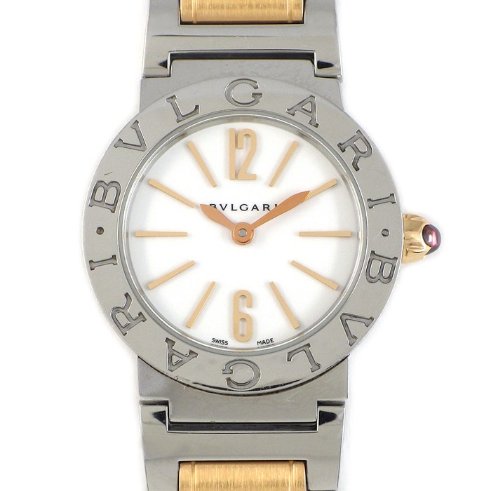 ブルガリ BVLGARI 腕時計 ブルガリブルガリ BBL26WSSPGD ホワイト文字盤 K18PG SS クオーツアナログ 【中古】