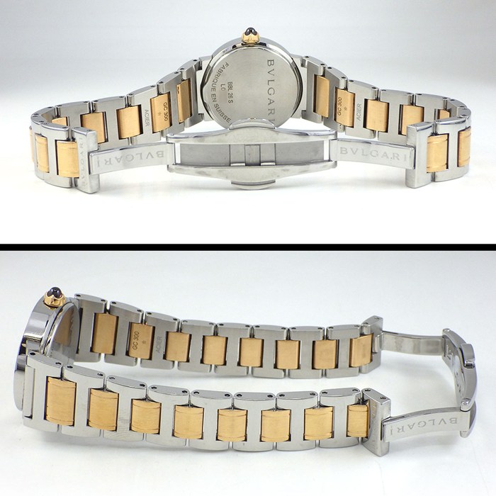 ブルガリ BVLGARI 腕時計 ブルガリブルガリ BBL26WSSPGD ホワイト文字盤 K18PG SS クオーツアナログ 【中古】