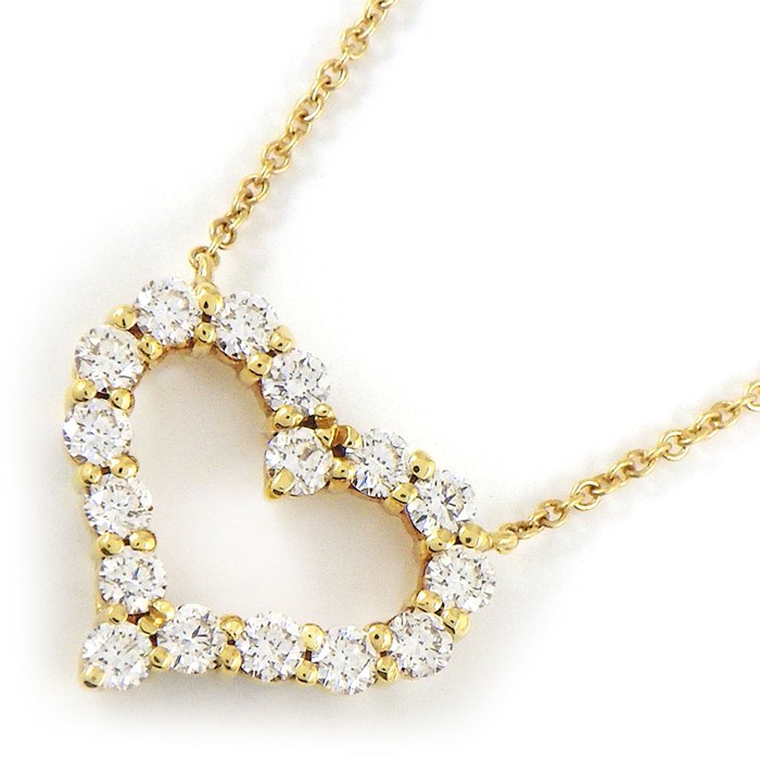 ティファニー Tiffany & Co. ネックレス センチメンタル ハート スモール ダイヤモンド K18YG 【中古】