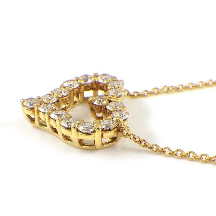 ティファニー Tiffany & Co. ネックレス センチメンタル ハート スモール ダイヤモンド K18YG 【中古】