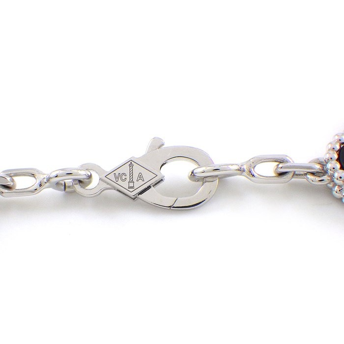 ヴァンクリーフ＆アーペル Van Cleef & Arpels ブレスレット ヴィンテージアルハンブラ 5モチーフ VCARP2R900 3ポイント オニキス 24ポイント ダイヤモンド 計0.96ct K18WG 【箱・保付き】 【中古】