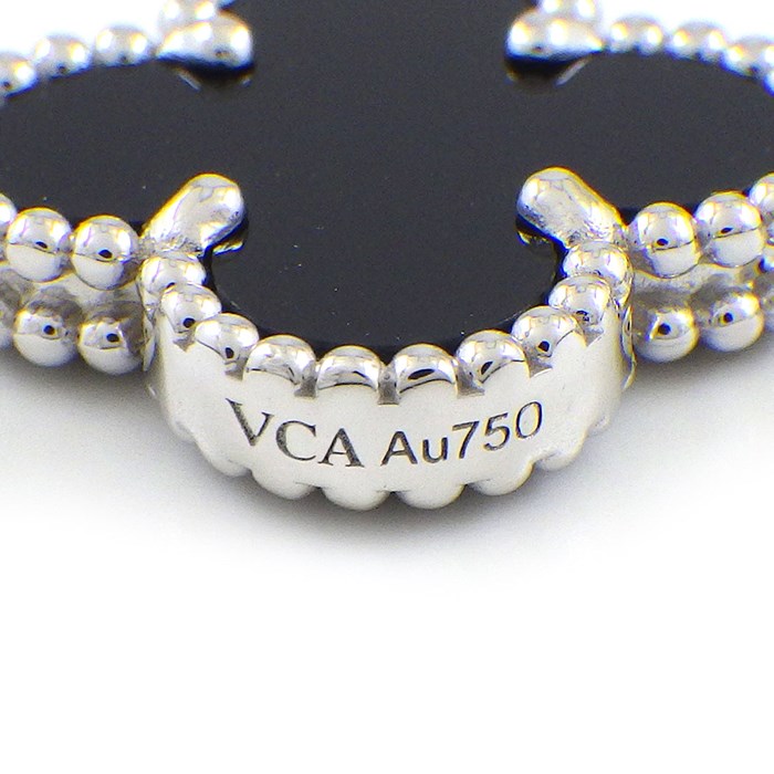 ヴァンクリーフ＆アーペル Van Cleef & Arpels ブレスレット ヴィンテージアルハンブラ 5モチーフ VCARP2R900 3ポイント オニキス 24ポイント ダイヤモンド 計0.96ct K18WG 【箱・保付き】 【中古】