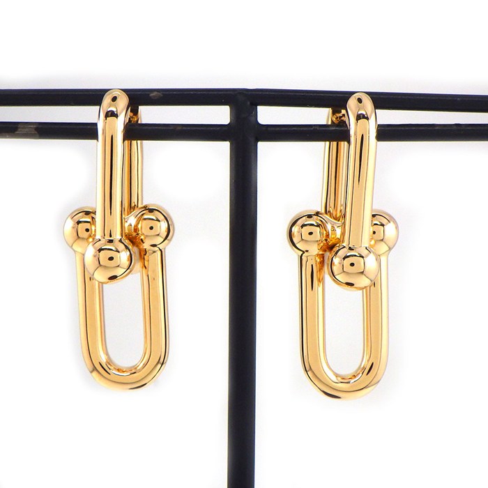 ティファニー Tiffany & Co. ピアス ハードウェア ラージ 68533678 K18PG 【中古】