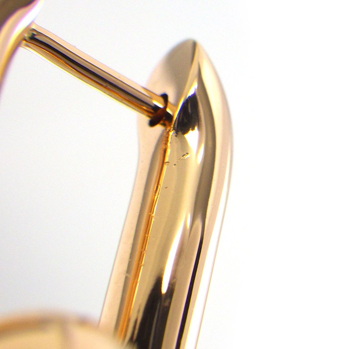 ティファニー Tiffany & Co. ピアス ハードウェア ラージ 68533678 K18PG 【中古】