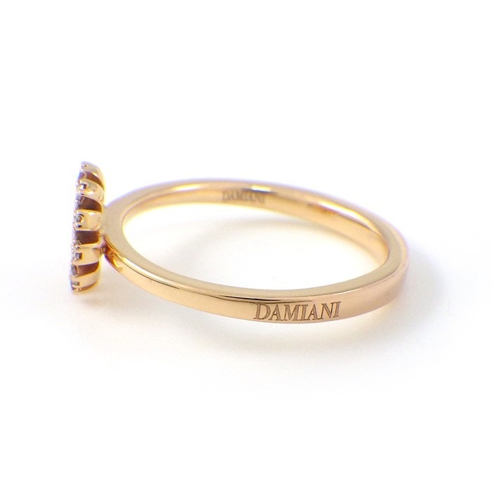 ダミアーニ DAMIANI リング マルゲリータ 8mm 20073016 マーガレット 1ポイント アメジスト パヴェ ブラウン ダイヤモンド 0.13ct K18PG 8.5号 【箱・保付き】 【中古】