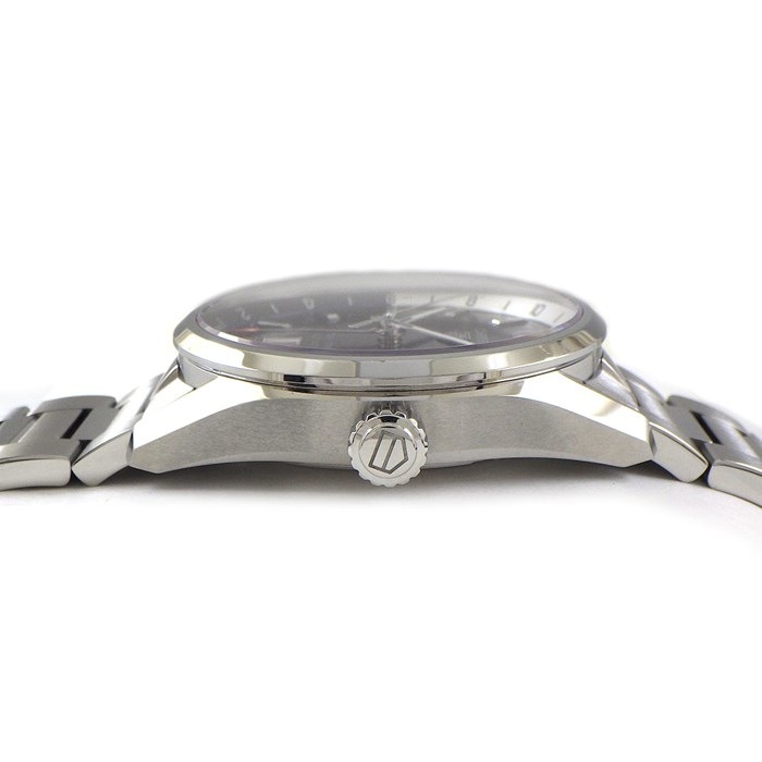 タグ・ホイヤー TAG Heuer 腕時計 カレラ ツインタイム WBN201A.BA0640 サンレイ カレンダー デュアルタイム表示 裏スケ ネイビー 文字盤 SS 自動巻き 【箱・保付き】 【中古】