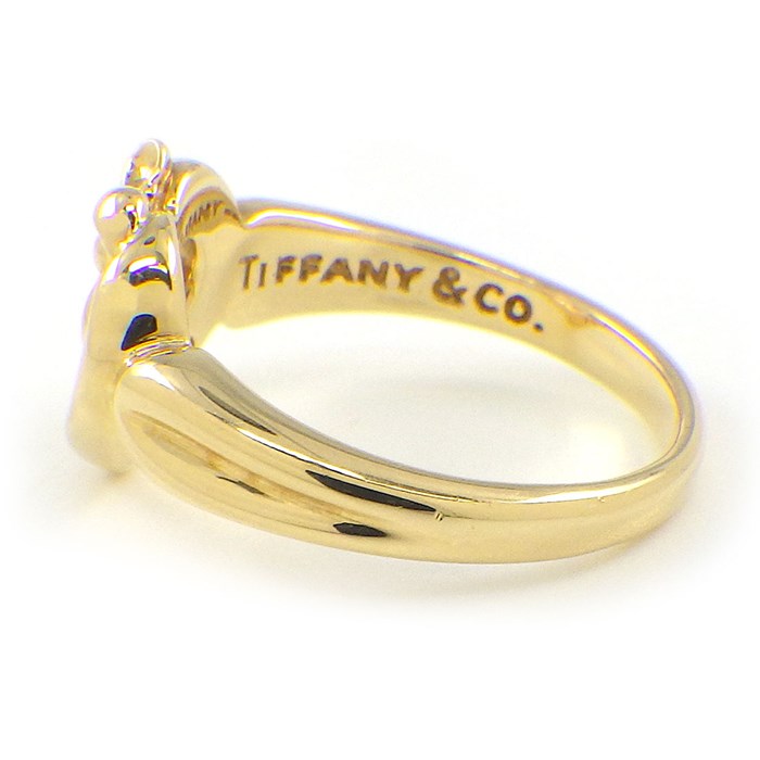 ティファニー Tiffany & Co. リング ハート ウィズ ボウ K18YG 11.5号 【中古】