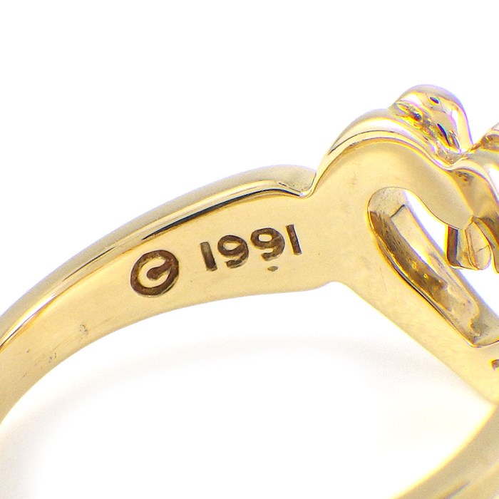 ティファニー Tiffany & Co. リング ハート ウィズ ボウ K18YG 11.5号 【中古】