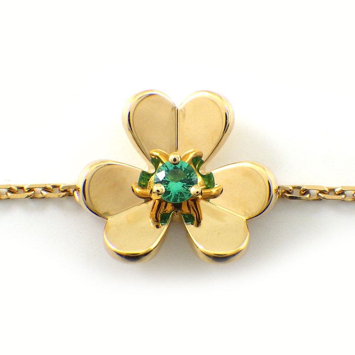 ヴァンクリーフ＆アーペル Van Cleef & Arpels ブレスレット フリヴォル ミニモデル VCARP7SC00 1ポイント エメラルド K18YG 【中古】