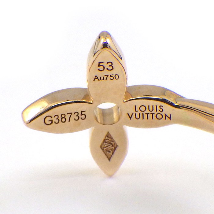 ルイ・ヴィトン LOUIS VUITTON リング バーグ モノグラム イディール ブロッサム Q9F15E 3本組 フラワー スター スリーカラー 3ポイント ダイヤモンド 計0.10ct K18PG K18WG K18YG 13号 / #53 【箱・保付き】 【中古】