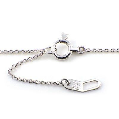 スタージュエリー STAR JEWELRY ネックレス フラワーモチーフ ダイヤモンド 0.06ct K10WG 【中古】