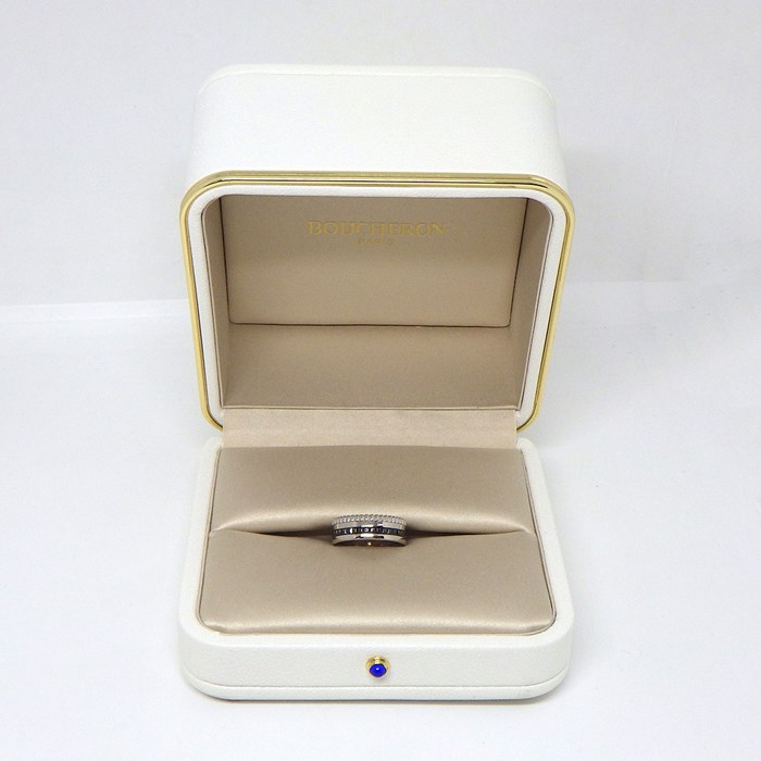 ブシュロン BOUCHERON リング キャトル ブラック エディション スモール JRG01790 ブラックPVD K18WG 13.5号 / #54 【中古】