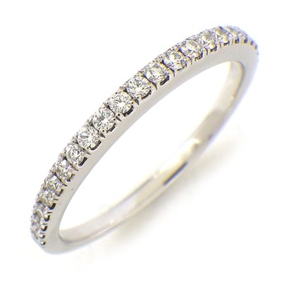 ギメル Gimel リング ハーフ エタニティ ダイヤモンド 0.223ct PT950 14号 【中古】