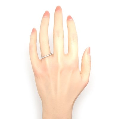 ギメル Gimel リング ハーフ エタニティ ダイヤモンド 0.223ct PT950 14号 【中古】