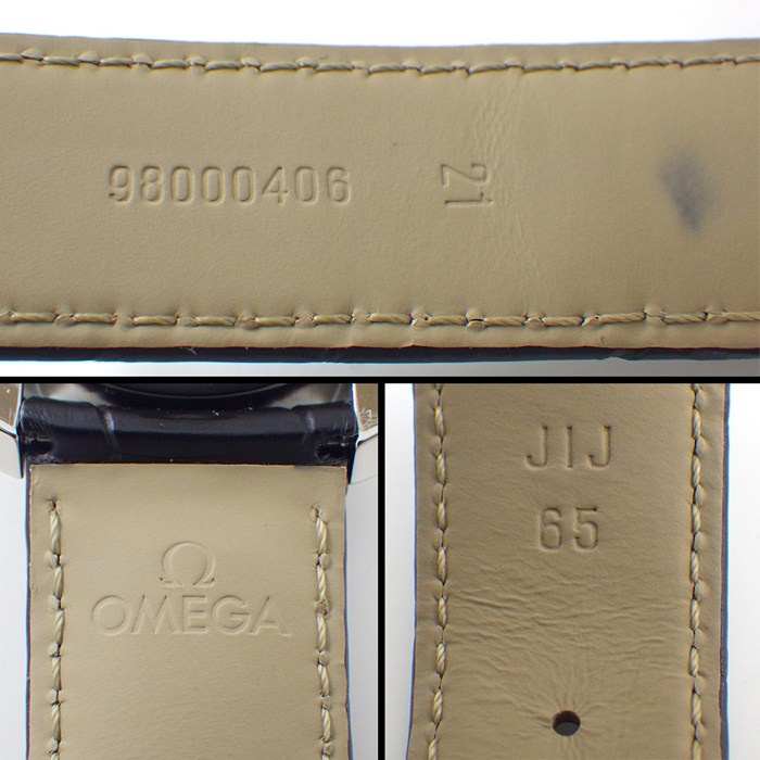 オメガ OMEGA 腕時計 デ・ヴィル アワービジョン 431.13.42.51.02.001 クロノメーター クロノグラフ デイト スモールセコンド シルバー文字盤 SS ブラック アリゲーターレザーベルト 自動巻き 【箱・保付き】 【中古】