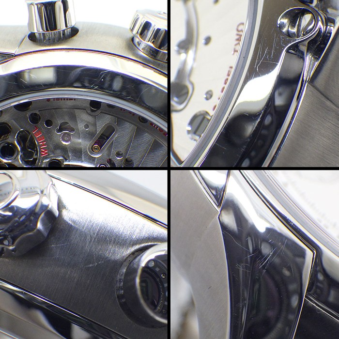 オメガ OMEGA 腕時計 デ・ヴィル アワービジョン 431.13.42.51.02.001 クロノメーター クロノグラフ デイト スモールセコンド シルバー文字盤 SS ブラック アリゲーターレザーベルト 自動巻き 【箱・保付き】 【中古】