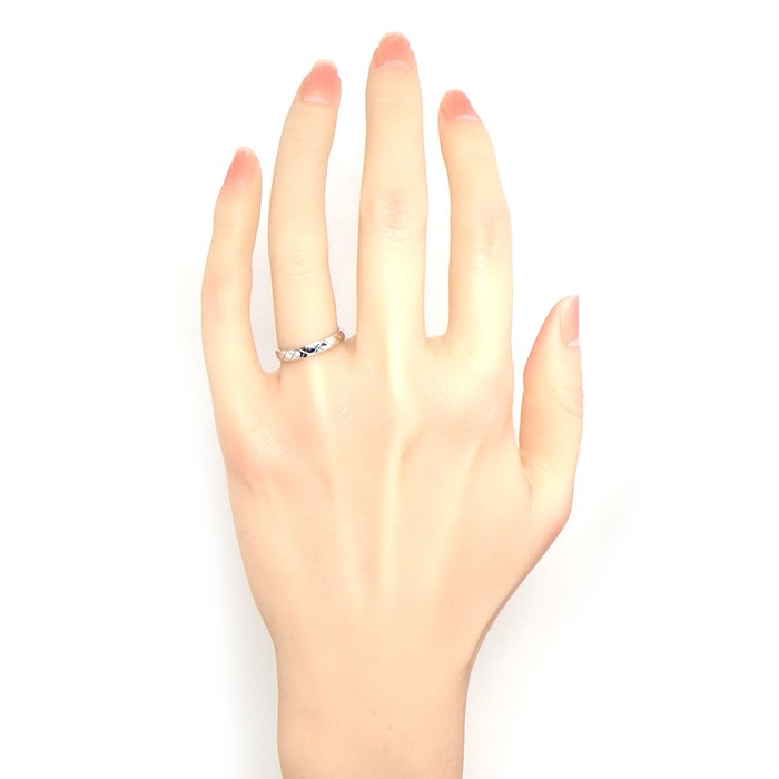 シャネル CHANEL リング ココクラッシュ コレクション ミニ J11793 マトラッセ キルティング K18WG 10.5号 / #51 【中古】