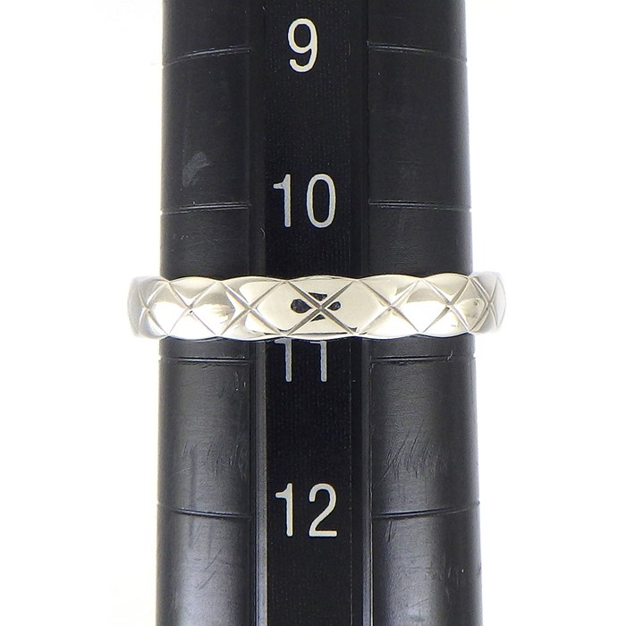 シャネル CHANEL リング ココクラッシュ コレクション ミニ J11793 マトラッセ キルティング K18WG 10.5号 / #51 【中古】