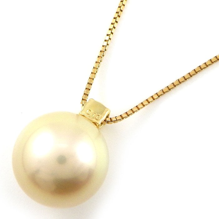タサキ 田崎真珠 TASAKI ネックレス 1ポイント パール 11.5mm珠 ダイヤモンド 0.13ct K18YG 【中古】