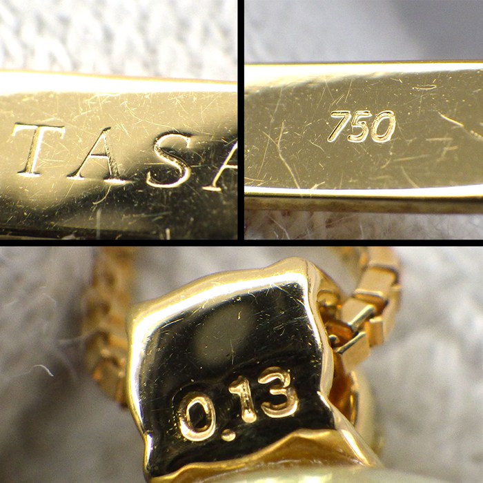 タサキ 田崎真珠 TASAKI ネックレス 1ポイント パール 11.5mm珠 ダイヤモンド 0.13ct K18YG 【中古】
