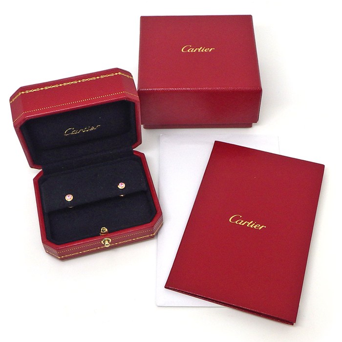 カルティエ Cartier ピアス ダムール B8043400 サフィール レジェ オンライン限定 ピンクサファイア K18PG 【箱・保付き】 【中古】