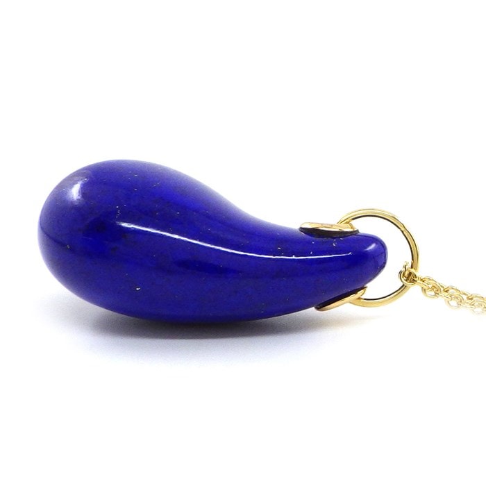 ティファニー Tiffany & Co. ネックレス ティアドロップ ラピスラズリ K18YG 【中古】