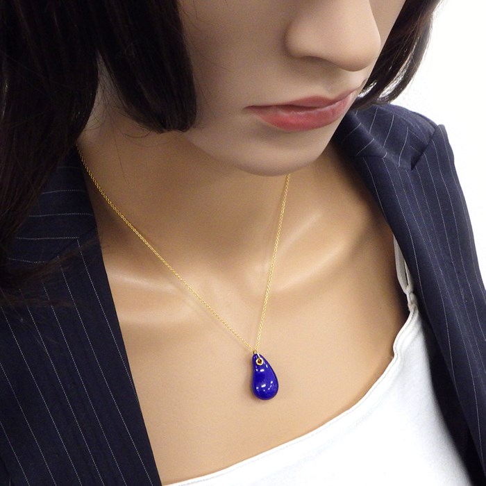 ティファニー Tiffany & Co. ネックレス ティアドロップ ラピスラズリ K18YG 【中古】