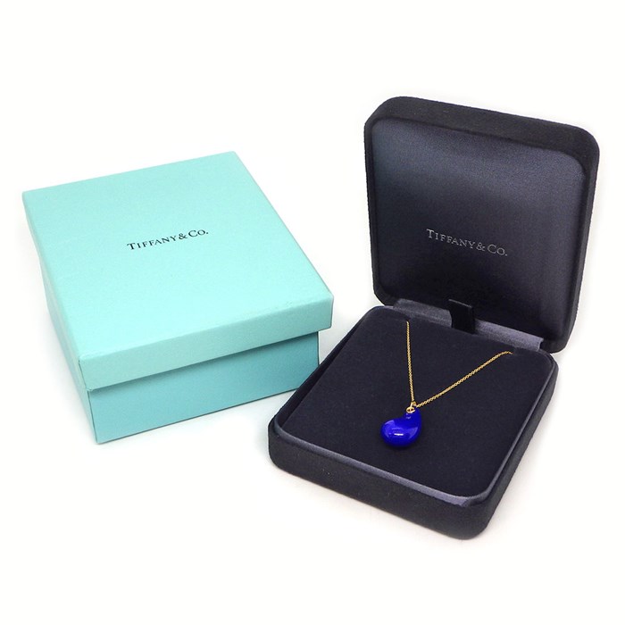 ティファニー Tiffany & Co. ネックレス ティアドロップ ラピスラズリ K18YG 【中古】