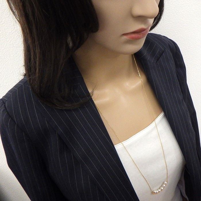 タサキ 田崎真珠 TASAKI ロングネックレス バランス プラス P-15205