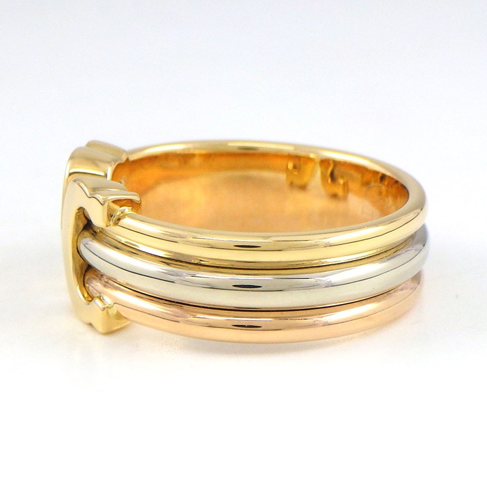 カルティエ Cartier リング 2C トリニティ スリーカラー K18PG K18WG K18YG 9.5号 / #50 【中古】