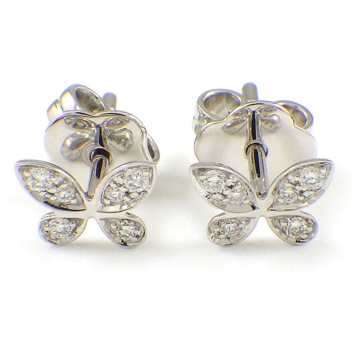 グラフ Graff GRAFF ピアス バラフライ プティ RGE1563 パヴェ ダイヤモンド 計0.08ct K18WG 【中古】