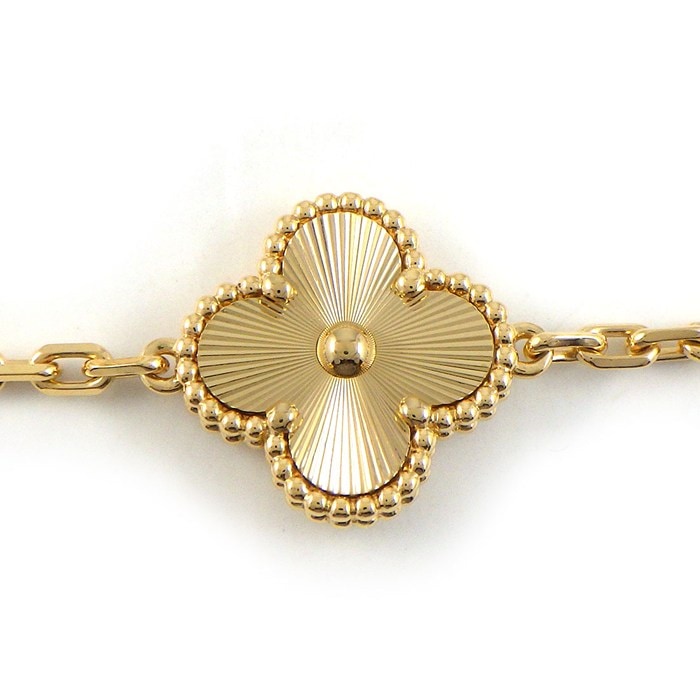 ヴァンクリーフ&アーペル Van Cleef & Arpels ブレスレット ヴィンテージアルハンブラ 5モチーフ VCARP3JK00 ギヨシェ K18YG 【中古】