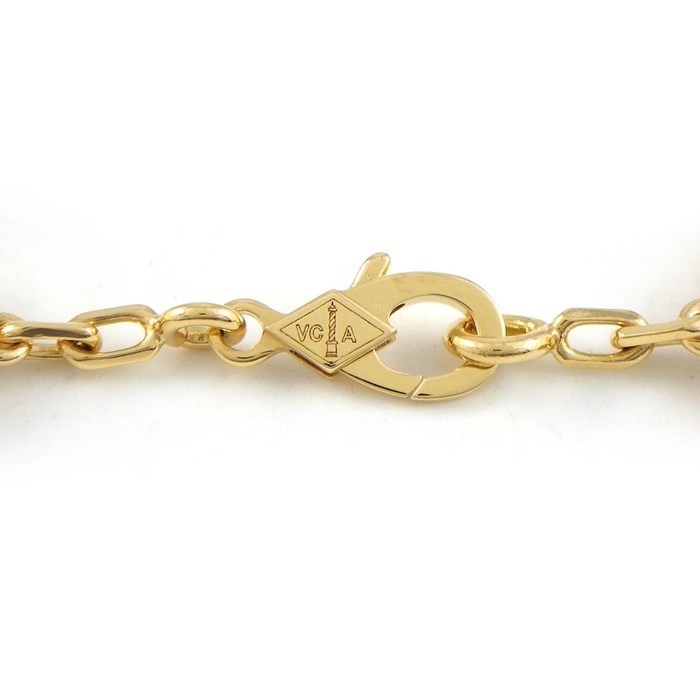 ヴァンクリーフ&アーペル Van Cleef & Arpels ブレスレット ヴィンテージアルハンブラ 5モチーフ VCARP3JK00 ギヨシェ K18YG 【中古】