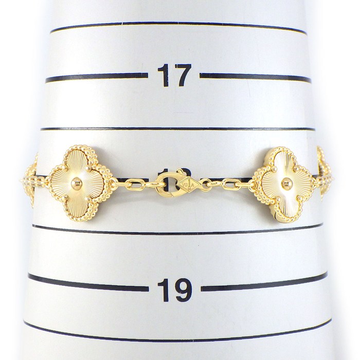 ヴァンクリーフ&アーペル Van Cleef & Arpels ブレスレット ヴィンテージアルハンブラ 5モチーフ VCARP3JK00 ギヨシェ K18YG 【中古】