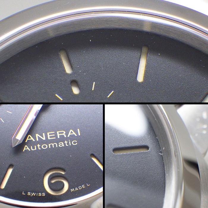 パネライ PANERAI 腕時計 ルミノール マリーナ 1950 アッチャイオ PAM01392 デイト 裏スケ 3デイズ ブラック 文字盤 ブラック ラバー SS 自動巻き 【中古】