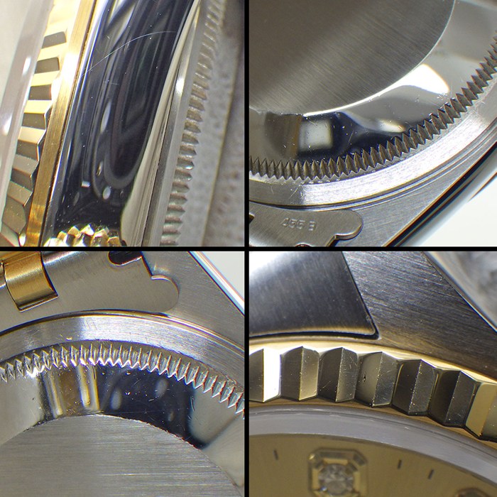 ロレックス Rolex 腕時計 デイトジャスト 16233G W番 1994-1995年製 10ポイント ダイヤインデックス サンレイ シャンパンカラー文字盤 フルーテッドベゼル ジュビリーブレス K18YG SS 自動巻き 【中古】