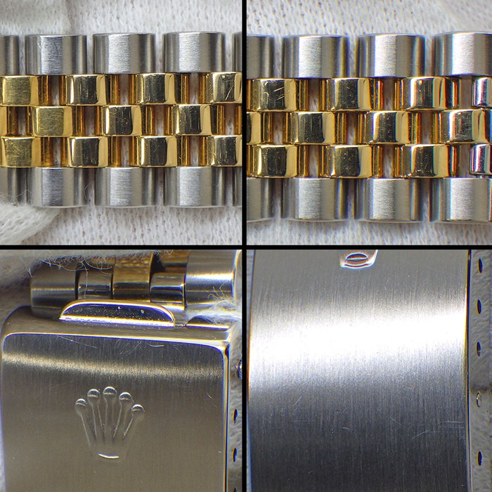 ロレックス Rolex 腕時計 デイトジャスト 16233G W番 1994-1995年製 10ポイント ダイヤインデックス サンレイ シャンパンカラー文字盤 フルーテッドベゼル ジュビリーブレス K18YG SS 自動巻き 【中古】