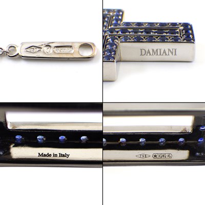 ダミアーニ DAMIANI ネックレス ベル エポック ダブル クロス 20087030_c パヴェ サファイア 計1.188ct ダイヤモンド 計0.19ct K18WG 【箱・保付き】 【中古】