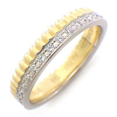 ブシュロン BOUCHERON リング キャトル ラディアント ハーフ JAL00134 フル サークル 32ポイント ダイヤモンド 計0.23ct K18WG K18YG 9号 / #49 【箱・保付き】 【中古】