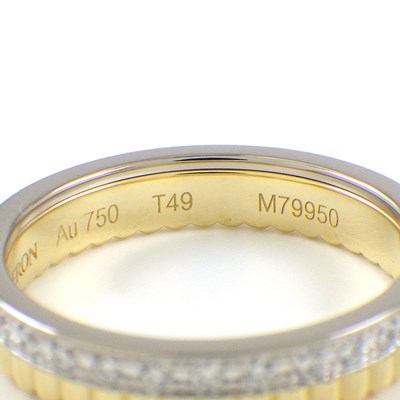ブシュロン BOUCHERON リング キャトル ラディアント ハーフ JAL00134 フル サークル 32ポイント ダイヤモンド 計0.23ct K18WG K18YG 9号 / #49 【箱・保付き】 【中古】