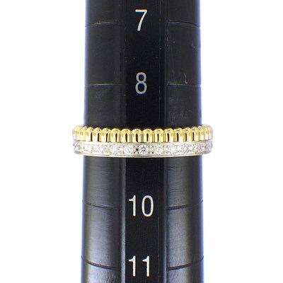 ブシュロン BOUCHERON リング キャトル ラディアント ハーフ JAL00134 フル サークル 32ポイント ダイヤモンド 計0.23ct K18WG K18YG 9号 / #49 【箱・保付き】 【中古】